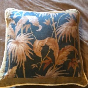 26” vintage linen Tommy Bahama style pillow cover